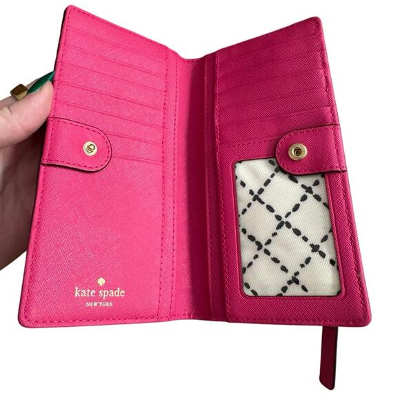 Kate Spade Hot Pink and Gold Wallet *as is* - Picture 6 of 11